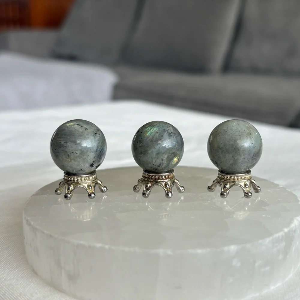 Mini labradorite sphere bundle - Picture 2 of 2